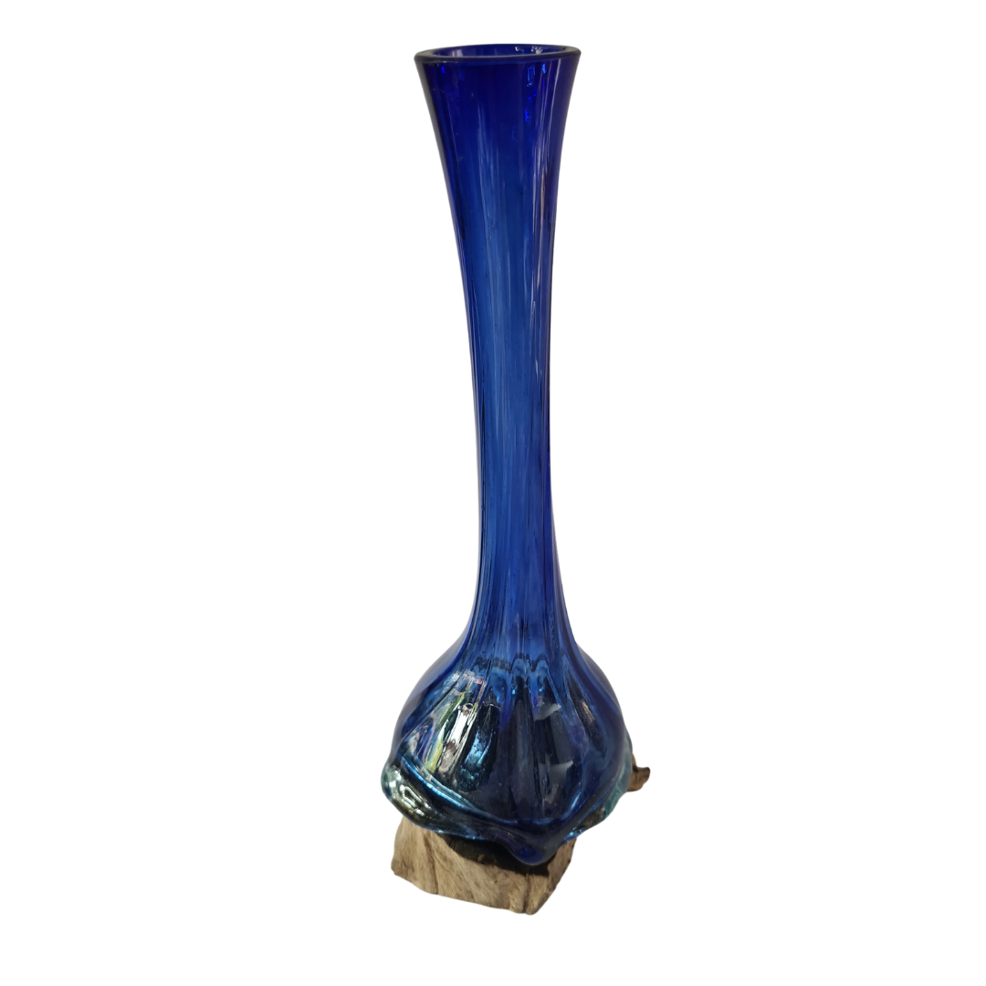 Flower vase blue 40 x 16 cm