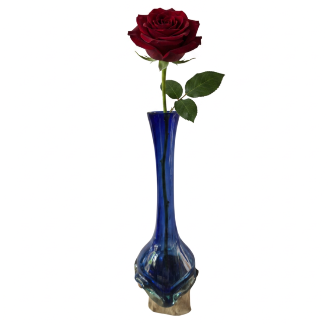 Flower vase blue 40 x 16 cm