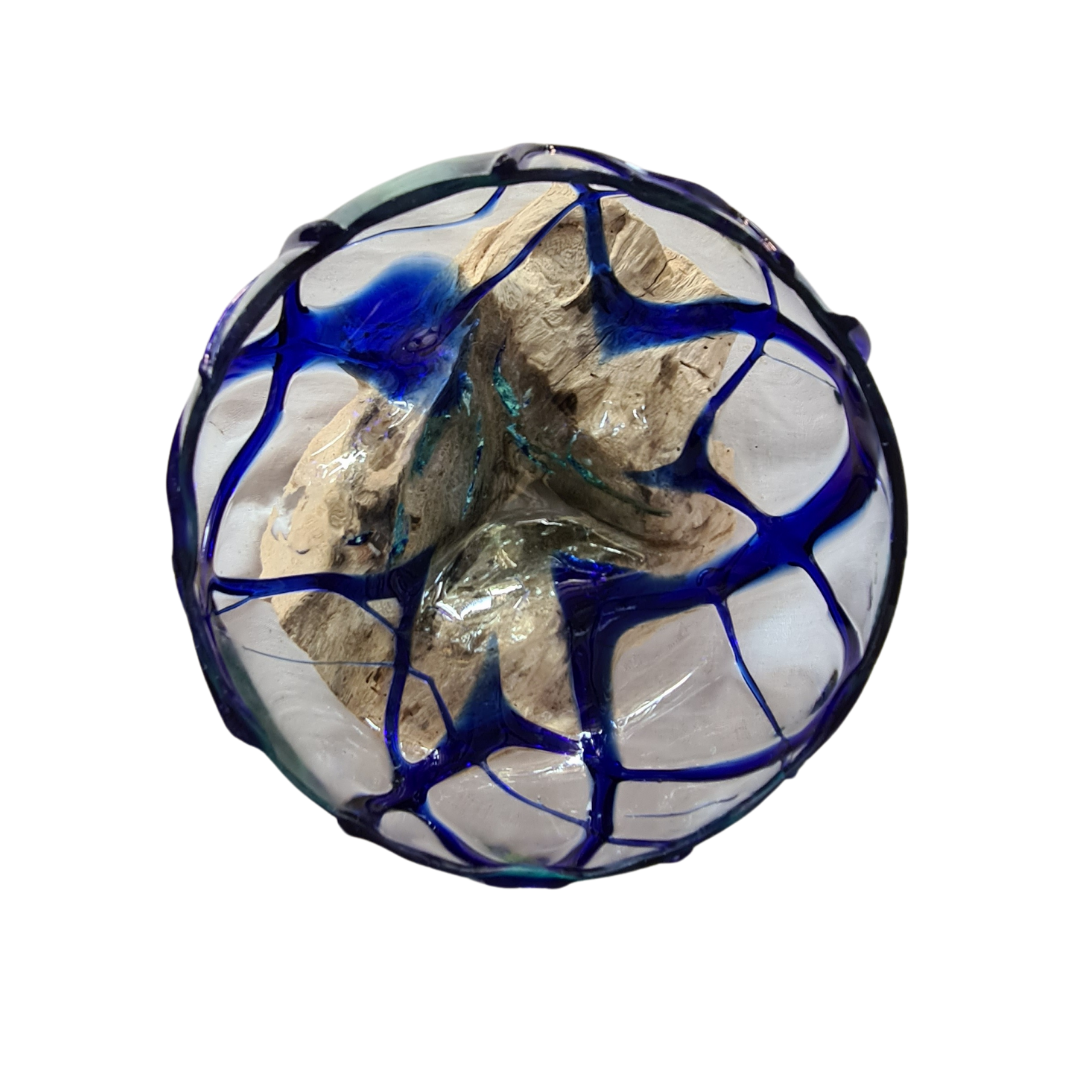 Half glass 2 colors blue 20 x 30 cm