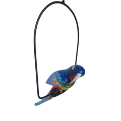 Macaw Blue on Swing Short Tail 30 cm
