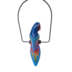 Macaw Blue on Swing Short Tail 30 cm