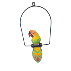 Macaw Yellow on Swing Short Tail 30 cm