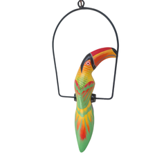 Toucan Yellow on Swing Short Tail 30 cm