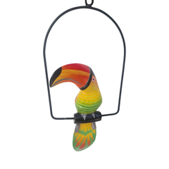 Toucan Yellow on Swing Short Tail 30 cm