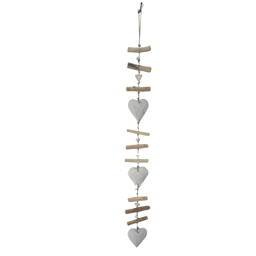 Mobile white Heart Shapes 100 cm
