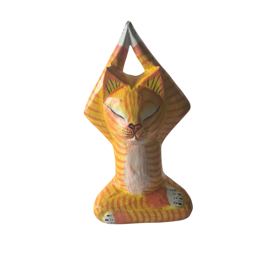 Cat yoga yellow 25 cm