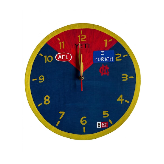 Football clock round  30 cm Melbourne Demons