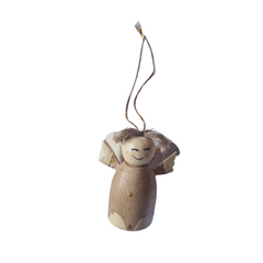 Xmas Angel Natural Hanging Ornament Pack Of 10, 6 x 4 x 3 cm