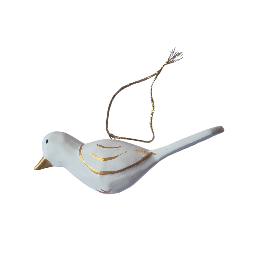 White Dove Xmas Hanging Ornament Pack Of 5, 12 x 5 x 7 cm