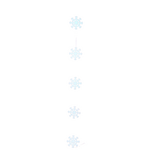 Snowflake Hanging Decoration 5 Same Size Discs 110 x 12 x 1 cm