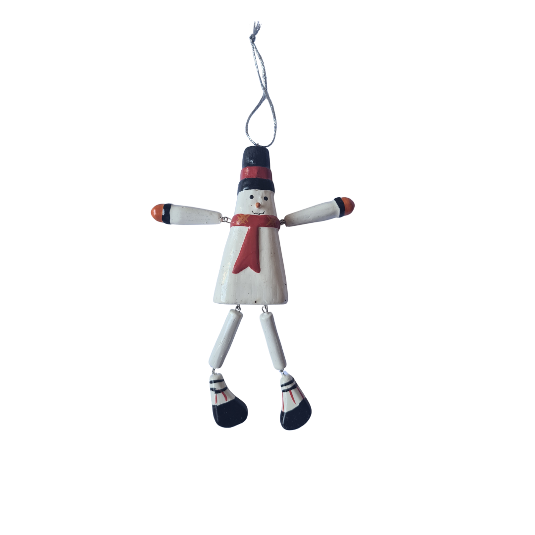 Santa Snowman With Flexible Arms & Legs Hanging Ornament Pack Of 5, 15 x 4 x 1 cm