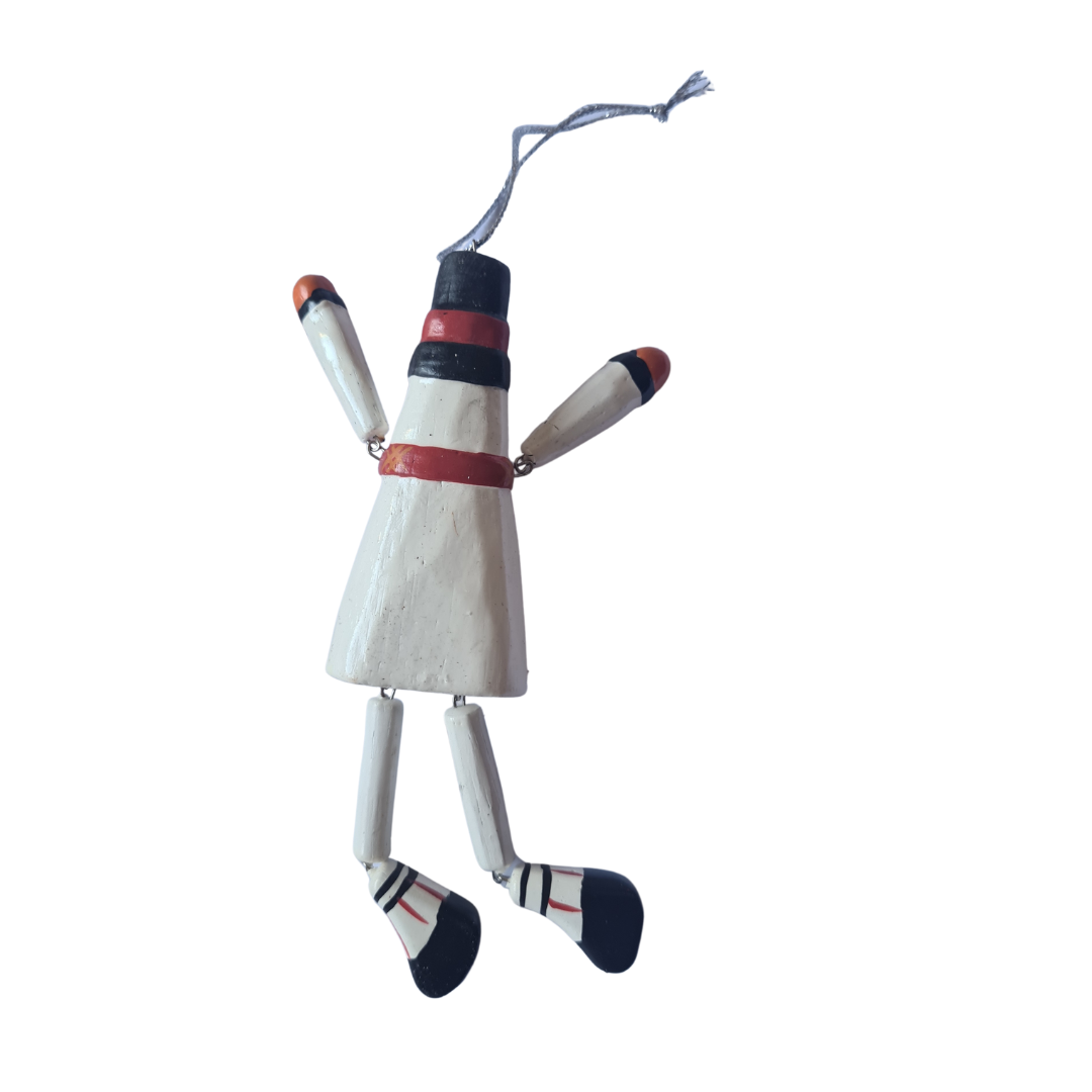 Santa Snowman With Flexible Arms & Legs Hanging Ornament Pack Of 5, 15 x 4 x 1 cm