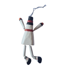 Santa Snowman With Flexible Arms & Legs Hanging Ornament Pack Of 5, 15 x 4 x 1 cm
