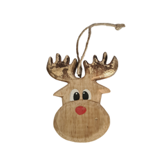 Reindeer Head Hanging Ornament 9 cm
